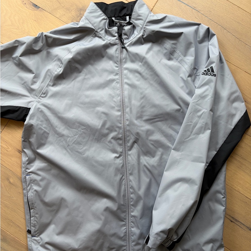 Adidas Men's Light Gray Windbreaker